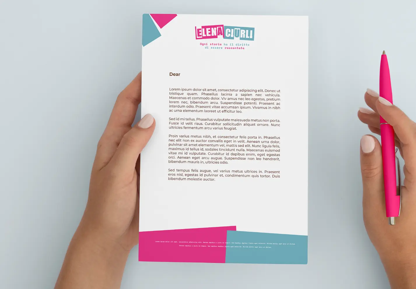carta intestata visual identity copywriter
